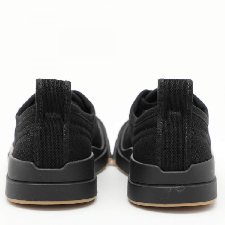 Pre Owned Bottega Veneta Black Canvas Vulcanized Sneakers Size 39