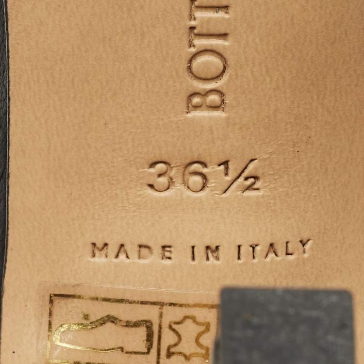 Pre Owned Bottega Veneta Black Quilted Leather Lido Slide Sandals Size 36.5