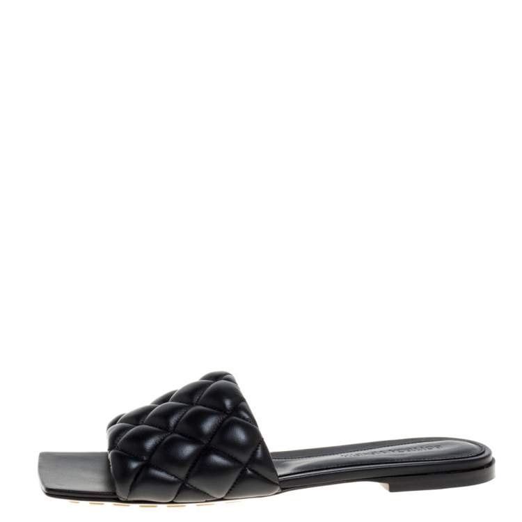 Bottega Veneta Padded Lambskin Slingback Sandals | Neiman Marcus