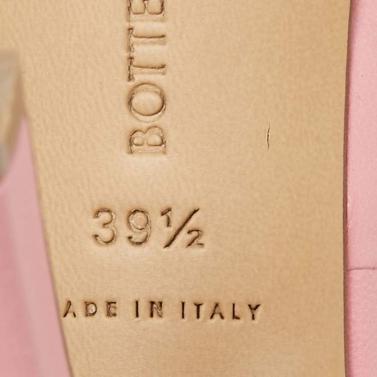 Pre Owned Bottega Veneta Pink Quilted Leather Lido Slide Sandals Size 39.5