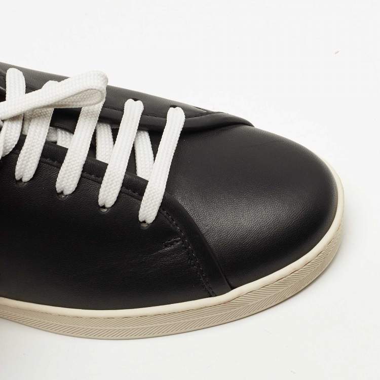 Pre Owned Bottega Veneta Black Intrecciato Leather Low Top Sneakers Size 36