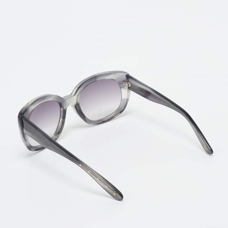 Pre Owned Bottega Veneta Grey Gradient BV 185/S Cat Eye Sunglasses