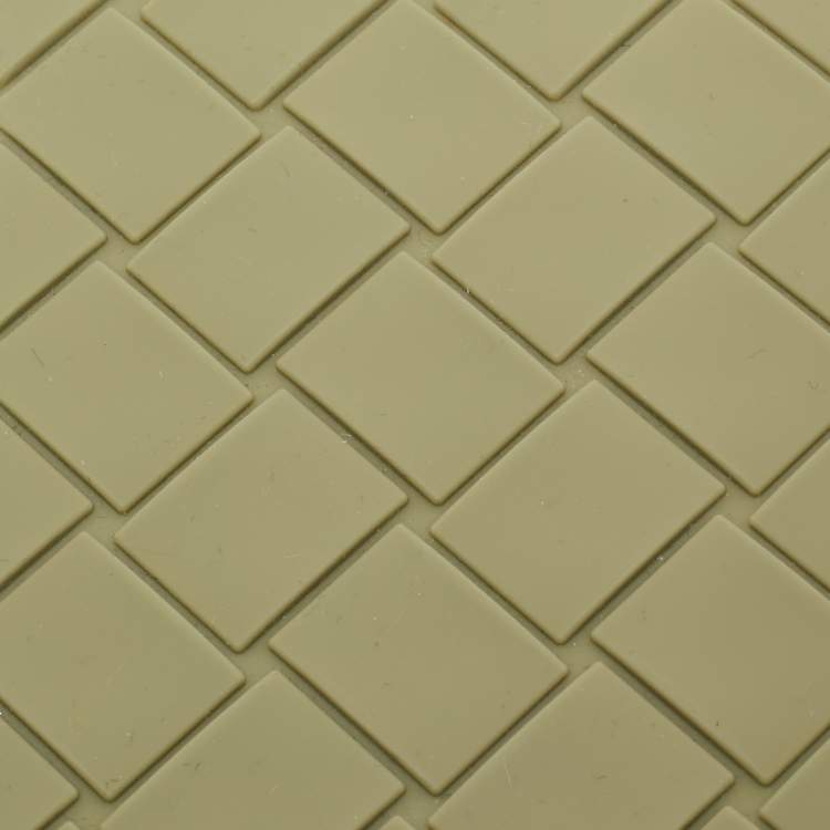 Pre Owned Bottega Veneta Light Green Intrecciato Silicone Rubber iPhone 14 Case On Strap