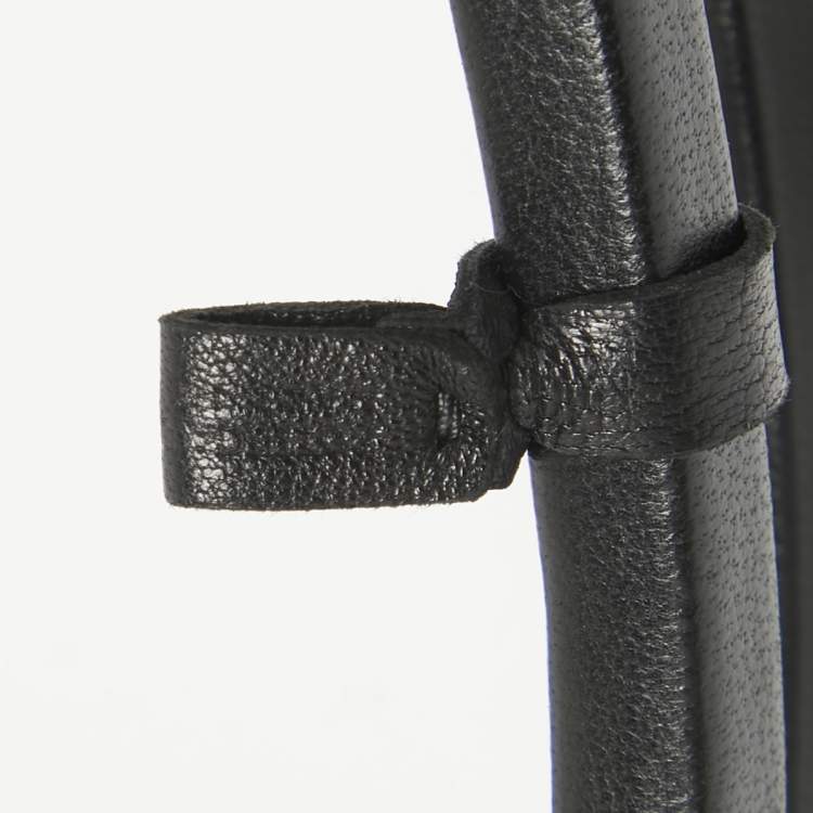 Pre Owned Bottega Veneta Black Leather Spiral Belt M