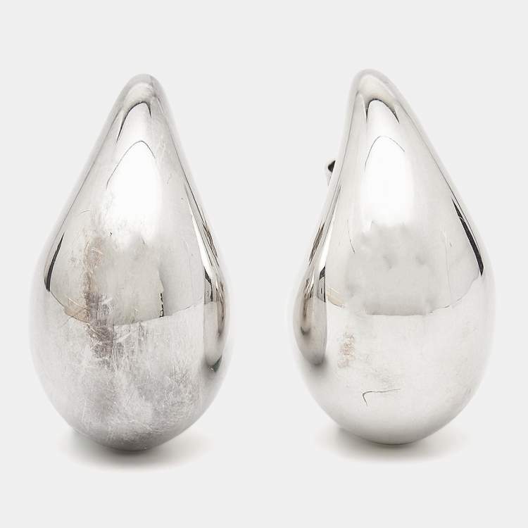Pre Owned Bottega Veneta Drop Sterling Silver Earrings