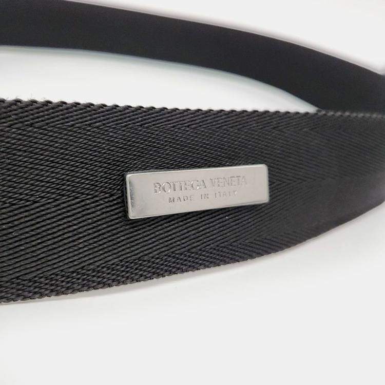 Pre Owned Bottega Veneta Black Fabric Belt