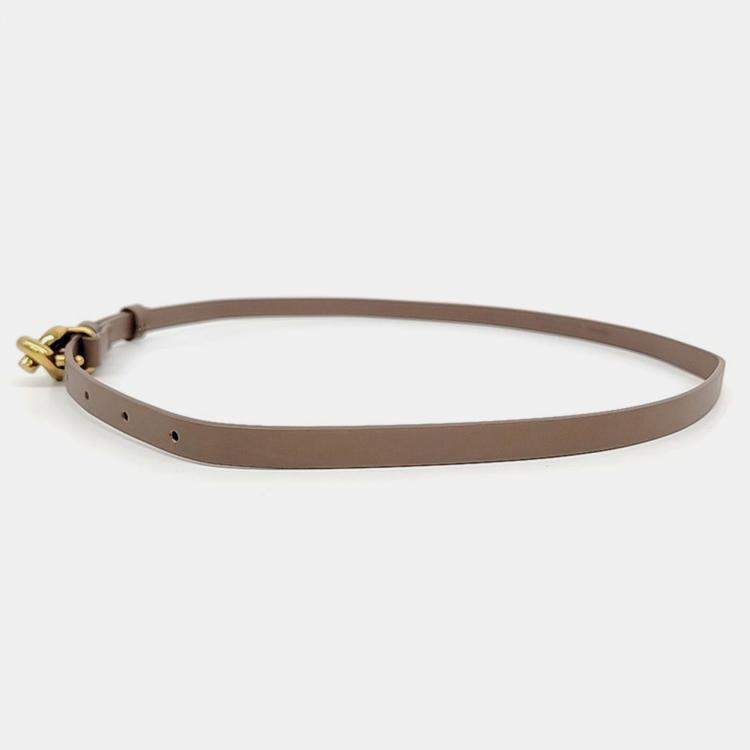 Pre Owned Bottega Veneta Brown Leather Belt