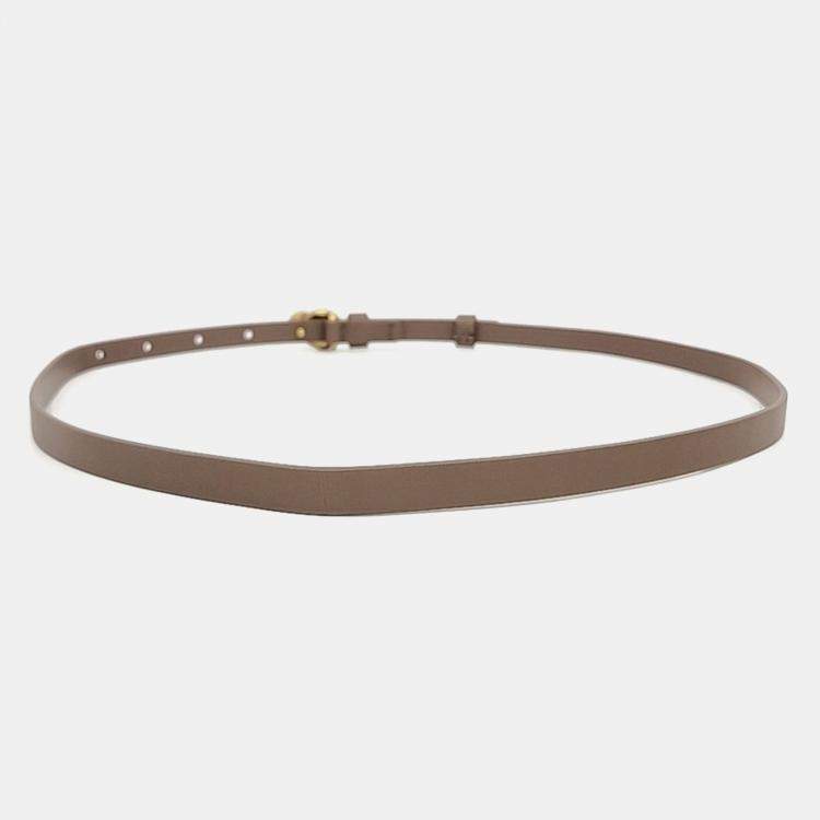 Pre Owned Bottega Veneta Brown Leather Belt