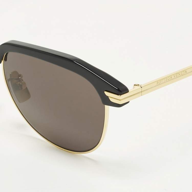 مملوكة مسبقًا Bottega Veneta Black/Gold Tone BV112SA Sunglasses