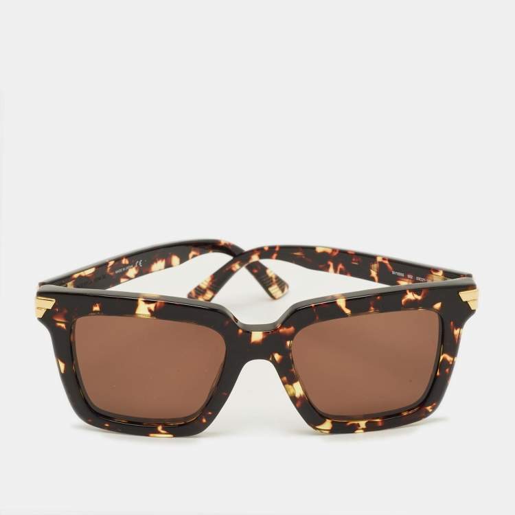 مملوكة مسبقًا Bottega Veneta Tortoise Brown BV1005S Square Sunglasses