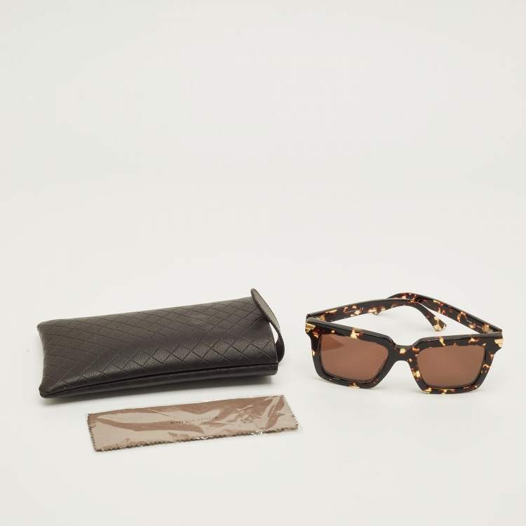 مملوكة مسبقًا Bottega Veneta Tortoise Brown BV1005S Square Sunglasses