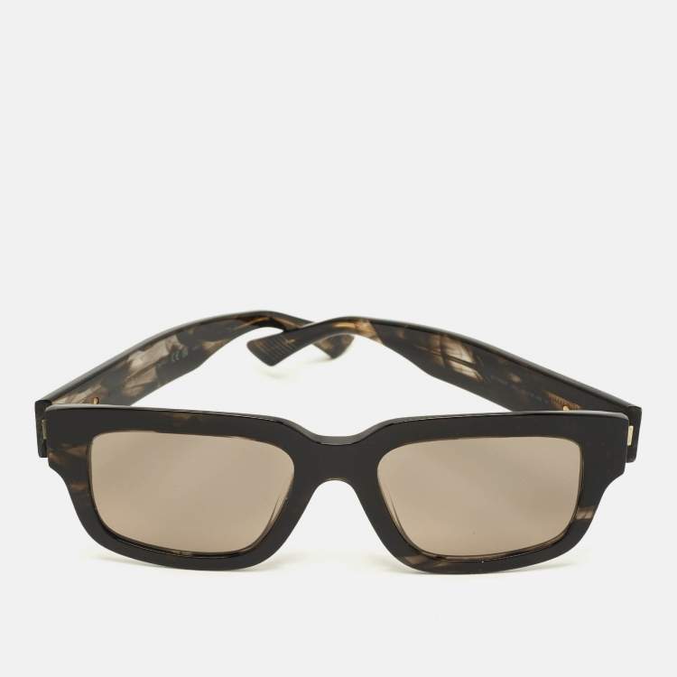 Pre Owned Bottega Veneta Black BV1359SA Square Sunglasses