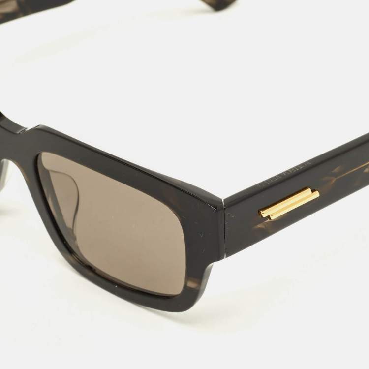 Pre Owned Bottega Veneta Black BV1359SA Square Sunglasses