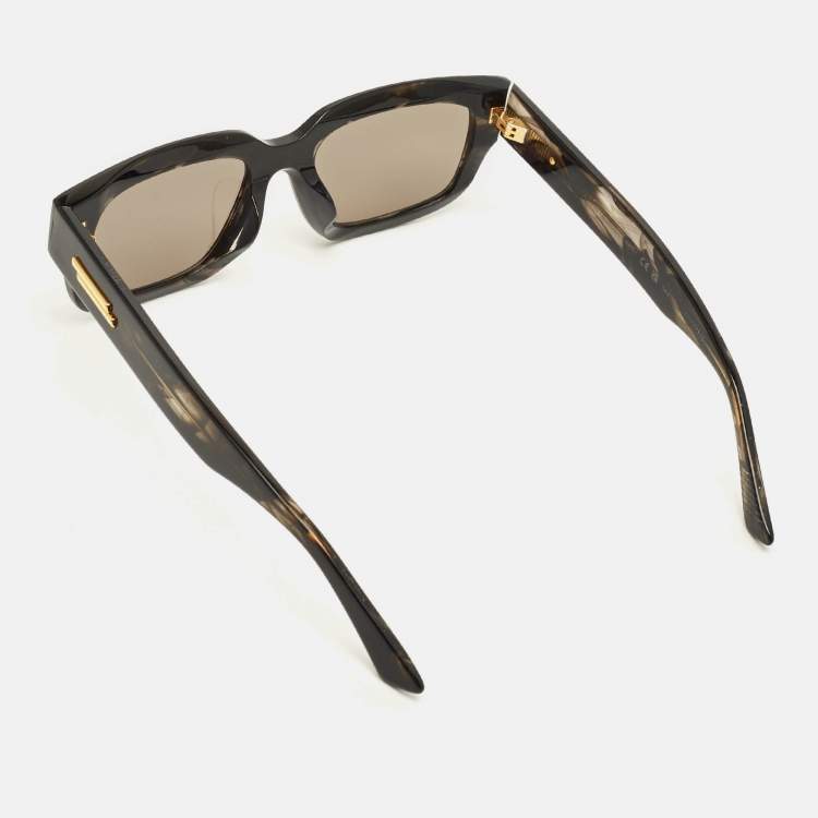 Pre Owned Bottega Veneta Black BV1359SA Square Sunglasses