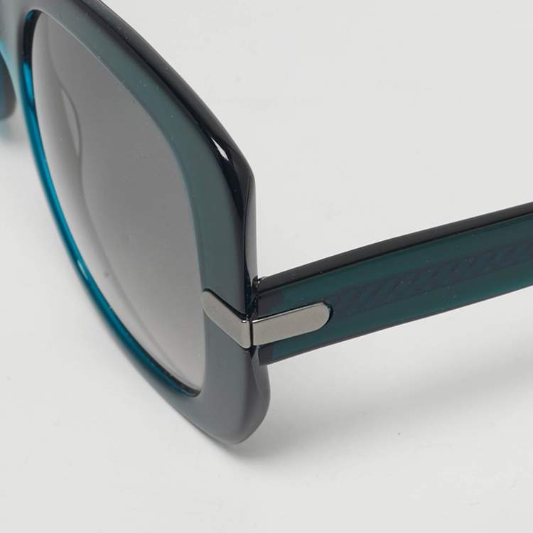 Pre Owned Bottega Veneta Green Gradient B.V. 229/S Oversized Sunglasses