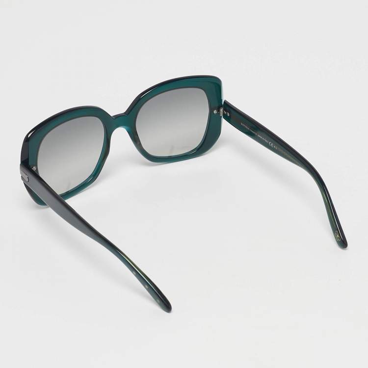 Pre Owned Bottega Veneta Green Gradient B.V. 229/S Oversized Sunglasses