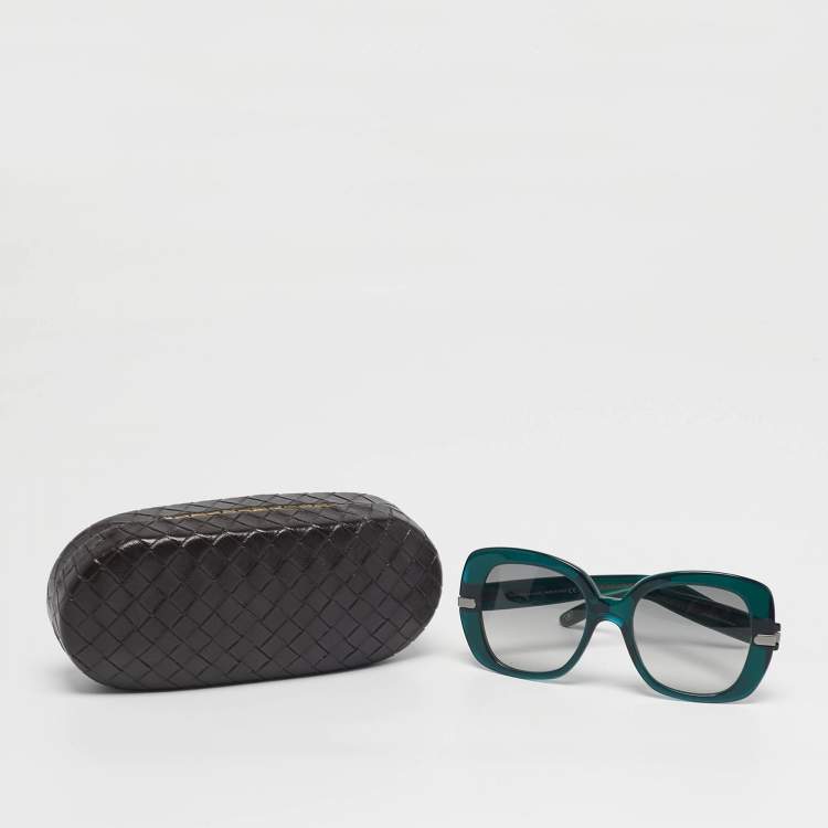 Pre Owned Bottega Veneta Green Gradient B.V. 229/S Oversized Sunglasses