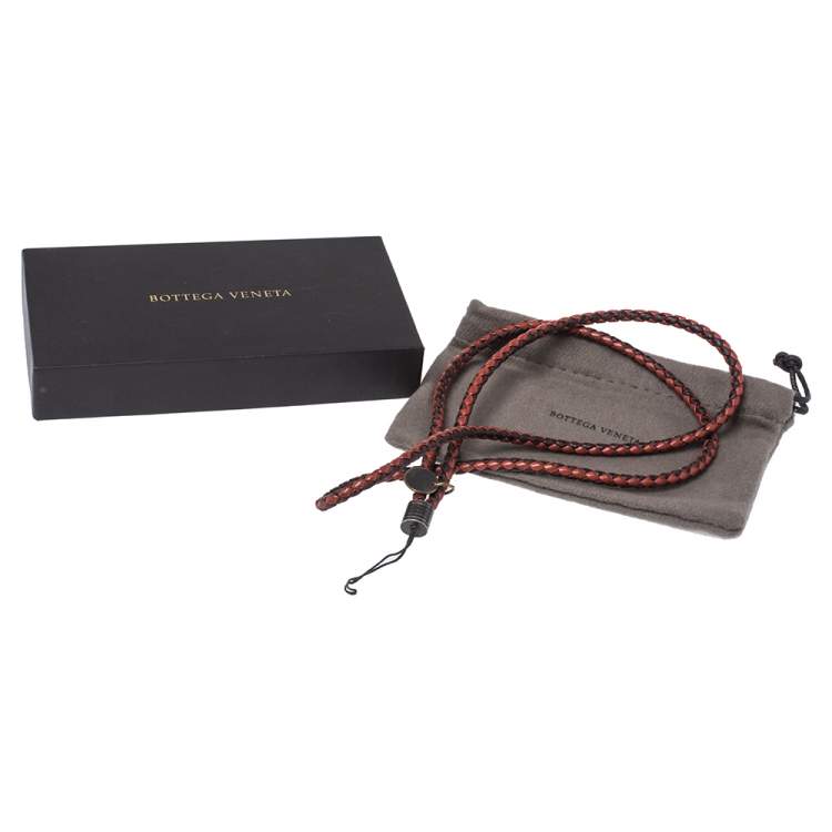 Pre Owned Bottega Veneta Brown/Cinnamon Intrecciato Leather Phone Strap