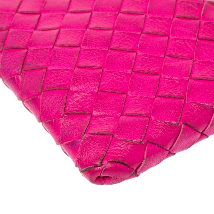 Pre Owned Bottega Veneta Fuchsia Intrecciato Nappa iPhone 5 Case