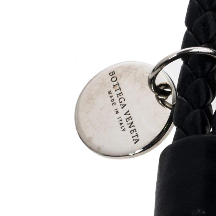 Pre Owned Bottega Veneta Ebano Intrecciato Nappa Leather Cell Phone Strap