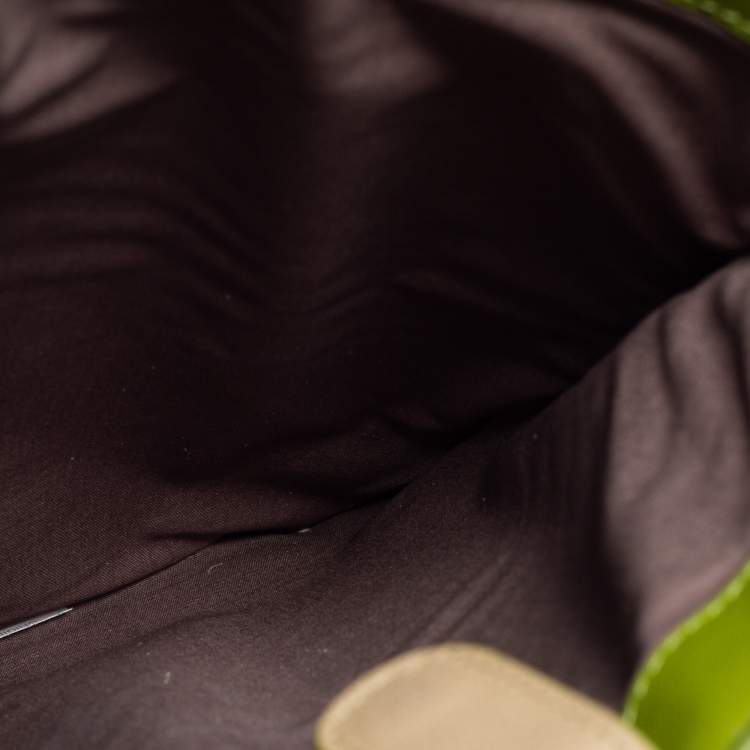 Pre Owned Bottega Veneta Beige/Green Intrecciato Leather iPad Case