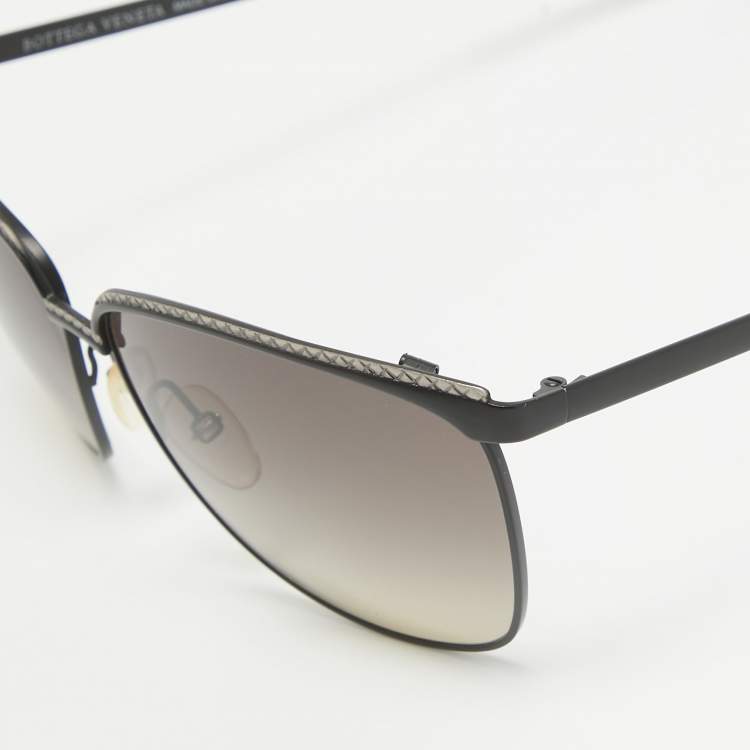 Pre Owned Bottega Veneta Black Gradient Frame BV 168/S Square Sunglasses