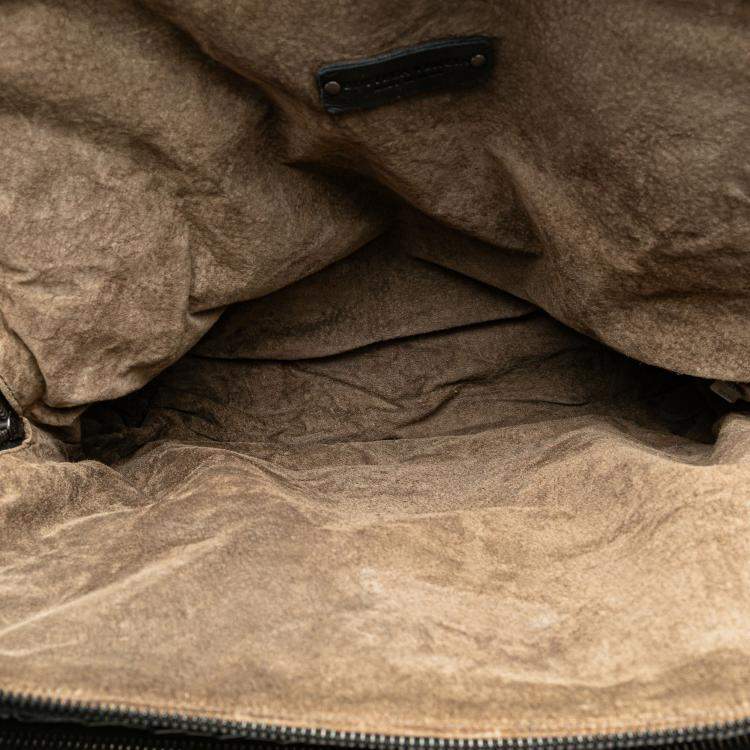 Pre Owned Bottega Veneta Black Nappa Intrecciato Business Bag