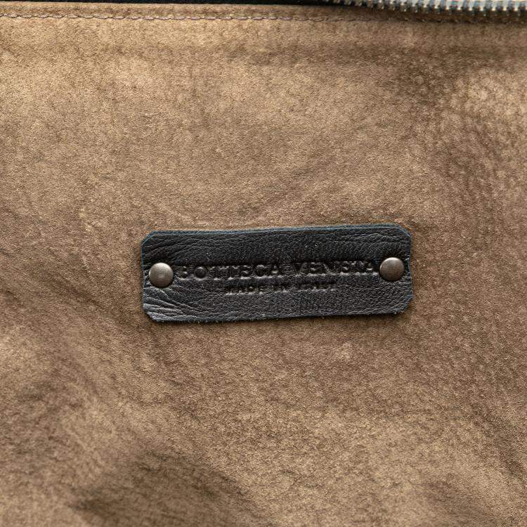 Pre Owned Bottega Veneta Black Nappa Intrecciato Business Bag