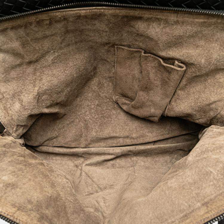 Pre Owned Bottega Veneta Black Nappa Intrecciato Business Bag