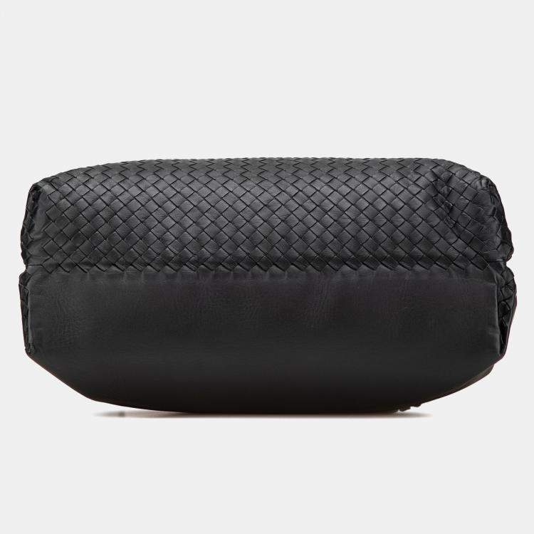 Pre Owned Bottega Veneta Black Nappa Intrecciato Business Bag