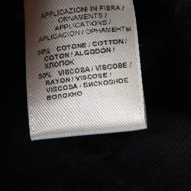 Pre Owned Bottega Veneta Black Textured & Printed Crepe Sleeveless Maxi Dress S