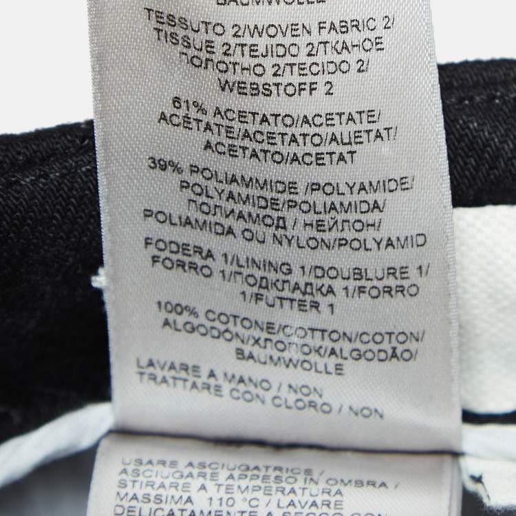 Pre Owned Bottega Veneta Black Side Stripe Denim Jeans M Waist 32"