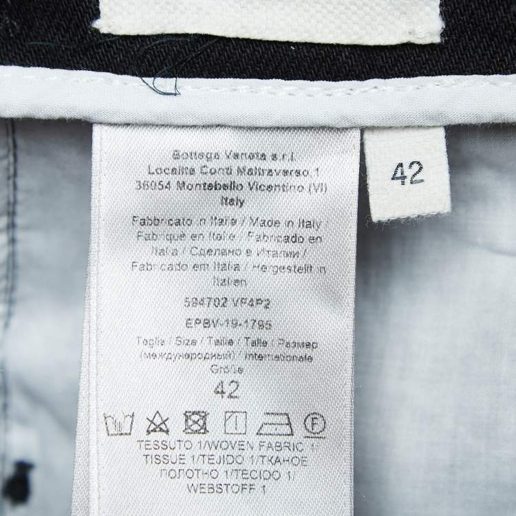 Pre Owned Bottega Veneta Black Side Stripe Denim Jeans M Waist 32"