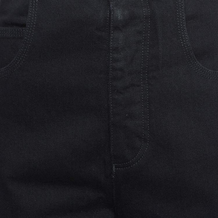 Pre Owned Bottega Veneta Black Side Stripe Denim Jeans M Waist 32"