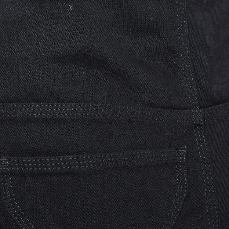 Pre Owned Bottega Veneta Black Side Stripe Denim Jeans M Waist 32"
