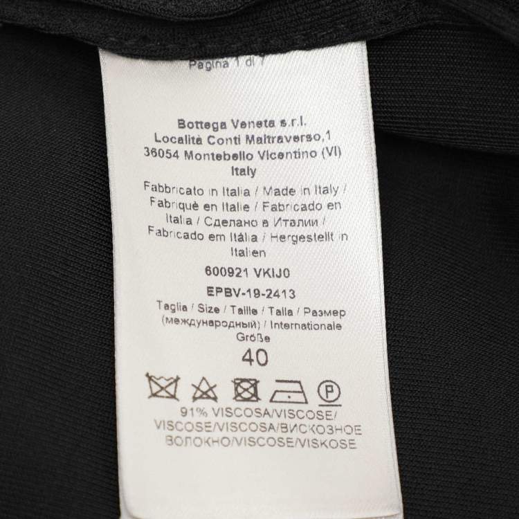Pre Owned Bottega Veneta Black Viscose Blend Long Sleeve Polo Shirt S