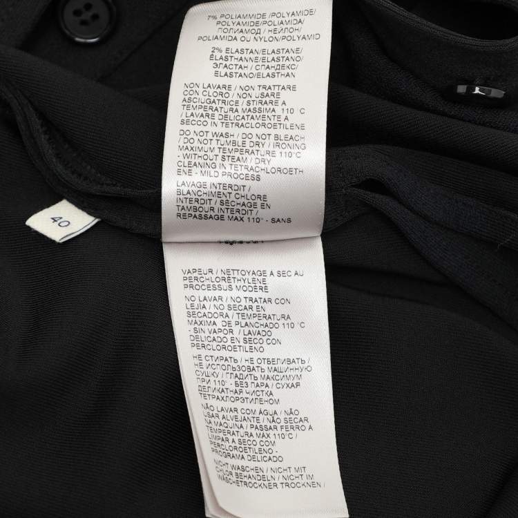 Pre Owned Bottega Veneta Black Viscose Blend Long Sleeve Polo Shirt S