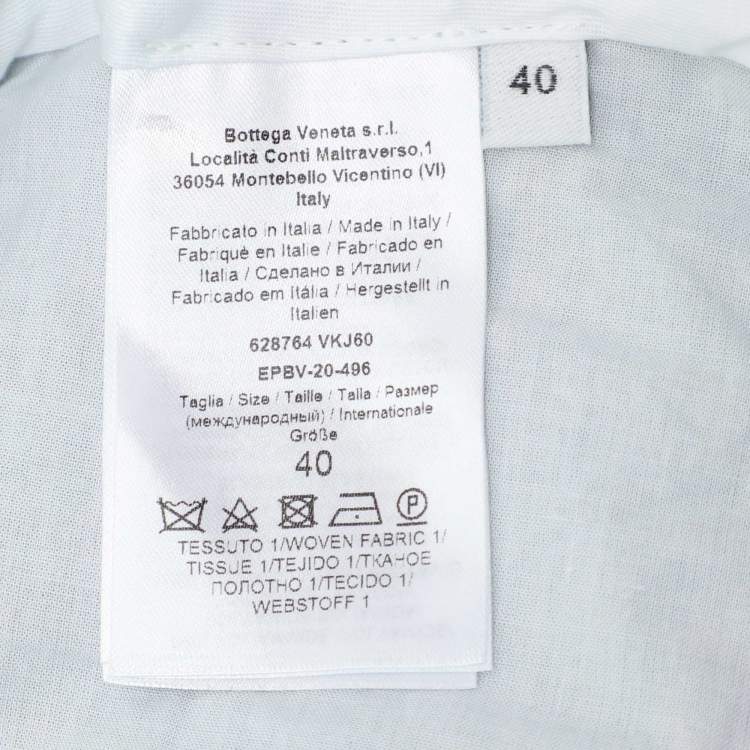 Pre Owned Bottega Veneta Seagreen Nylon Knee Strap Trousers S