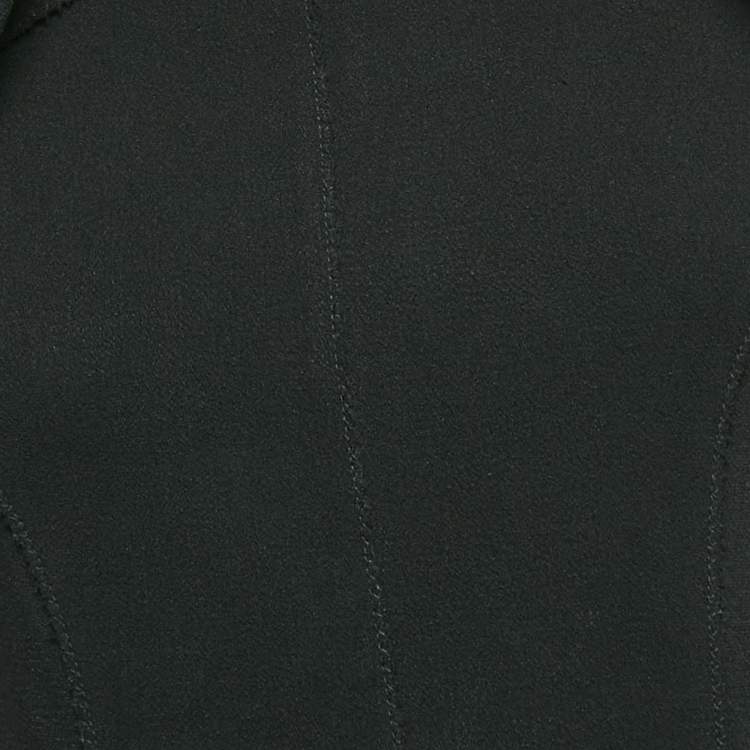 Pre Owned Bottega Veneta Black Crepe Gathered Short Dress S