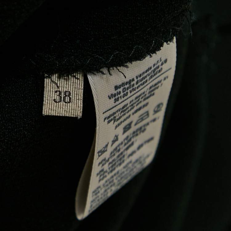 Pre Owned Bottega Veneta Black Crepe Gathered Short Dress S