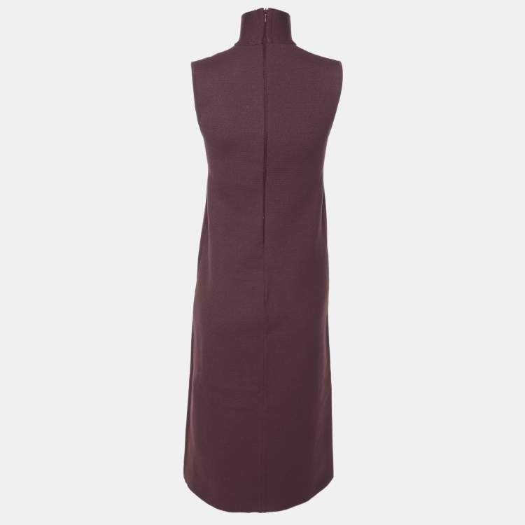 مملوكة مسبقًا Bottega Veneta Purple Rib Knit Midi Dress XS