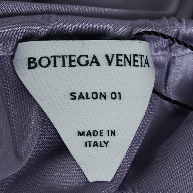 Pre Owned Bottega Veneta Purple Jersey Ruched Asymmetric Midi Dress XXS