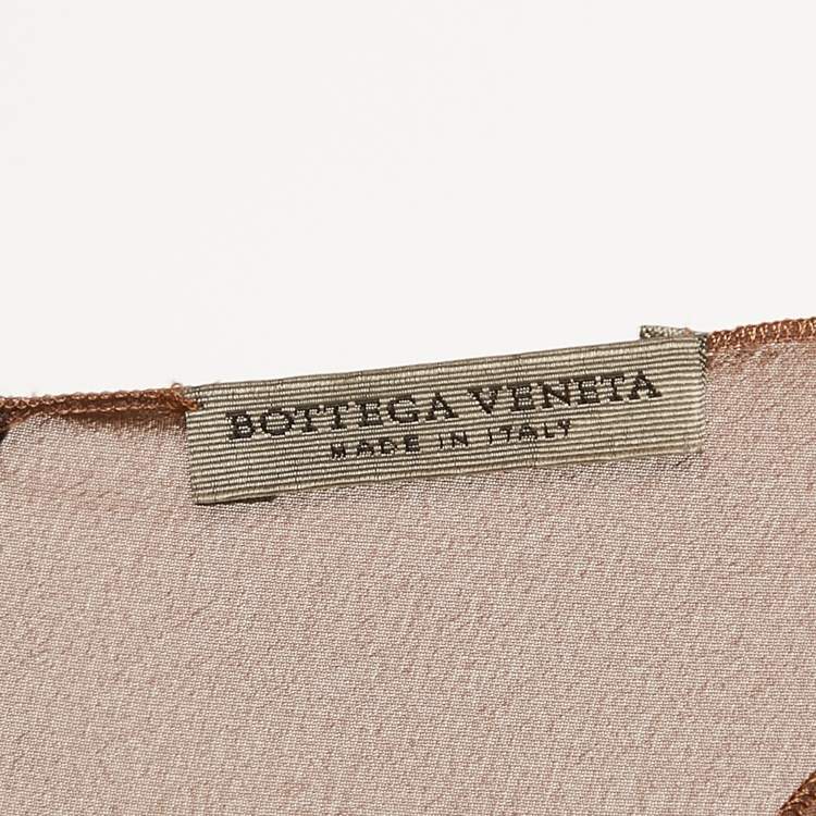Pre Owned Bottega Veneta Brown Leather Round Neck Sleeveless Short Dress S
