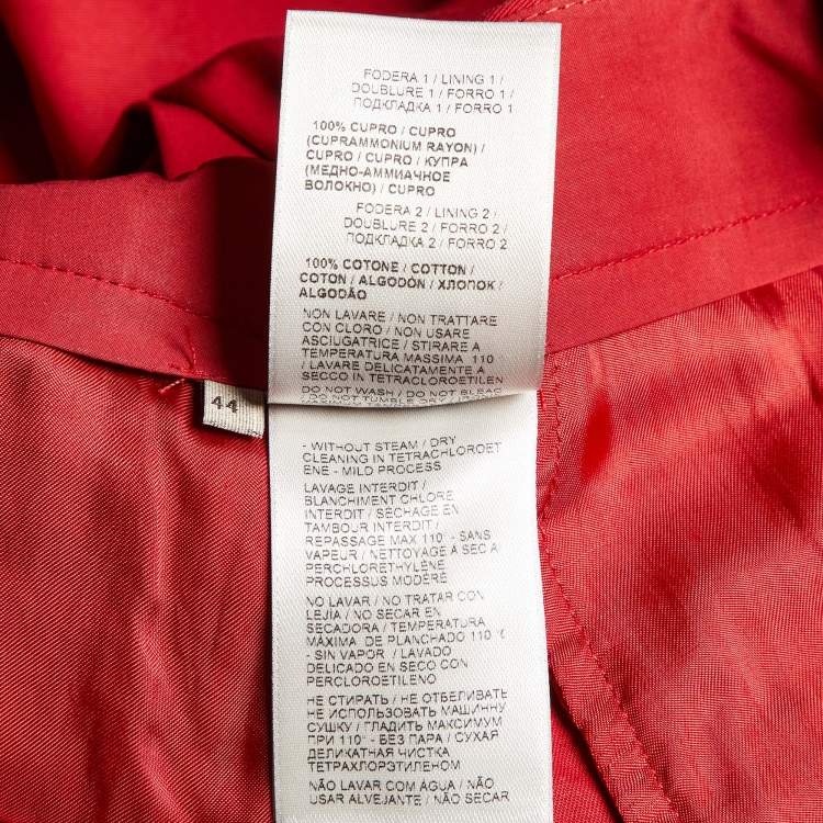 Pre Owned Bottega Veneta Red Cotton Pleated Pants M