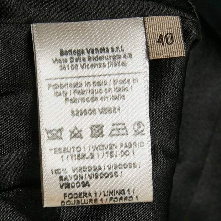 Pre Owned Bottega Veneta Black Jersey V-Neck Maxi Dress S