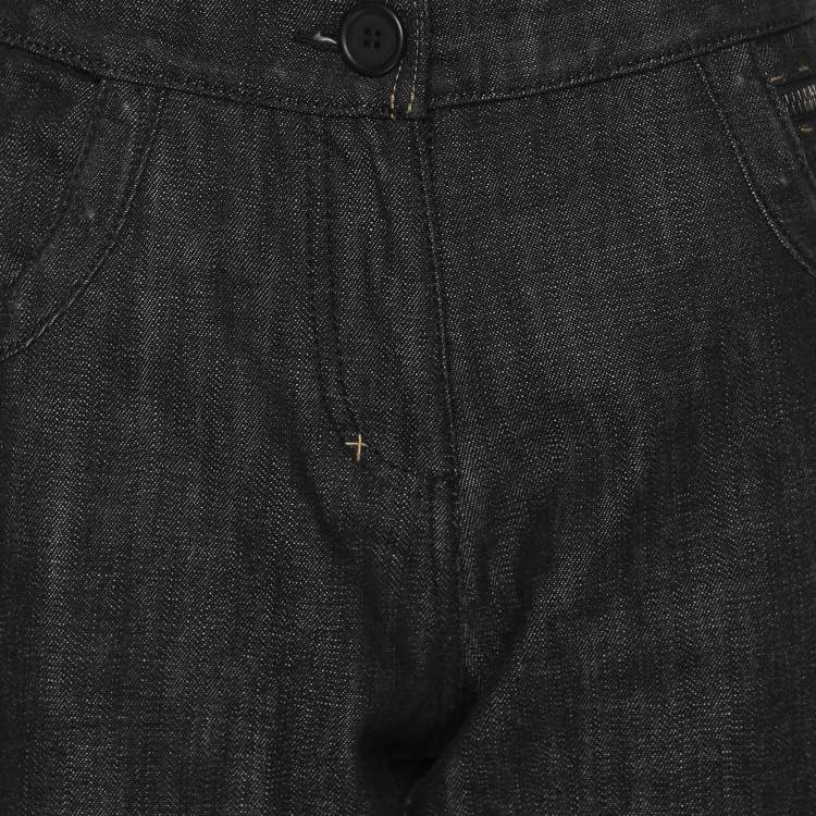 Pre Owned Bottega Veneta Black Denim Jeans M