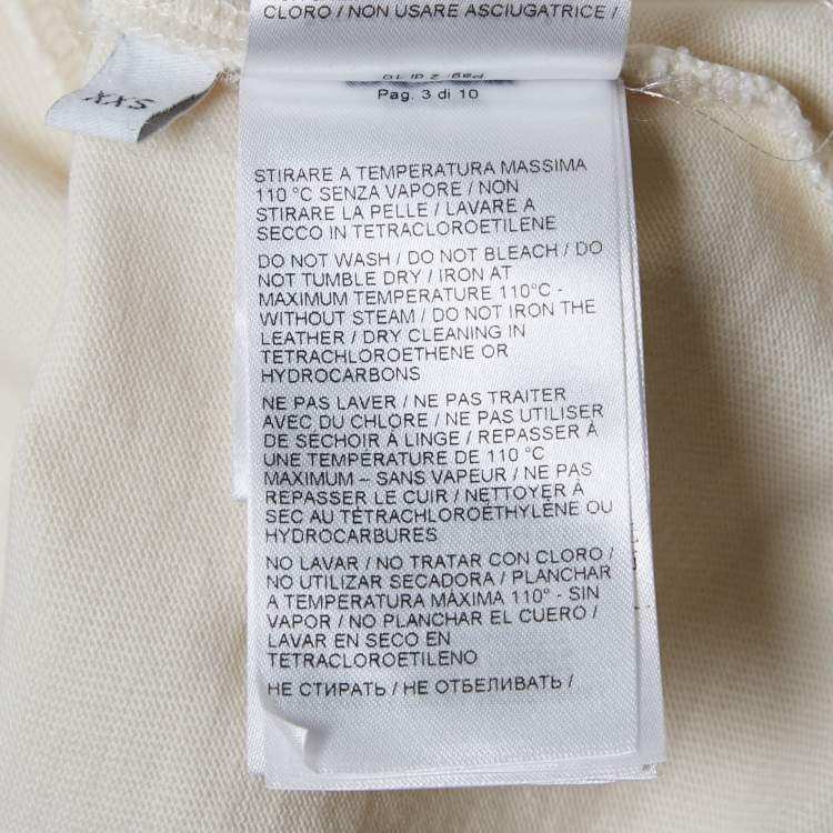 Pre Owned Bottega Veneta Off-White Cotton Knit Crew Neck Crop Top XXS