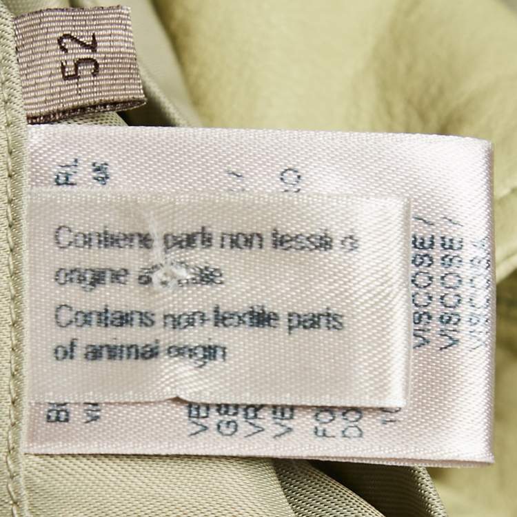 Pre Owned Bottega Veneta Green Leather Buttoned Jacket XL