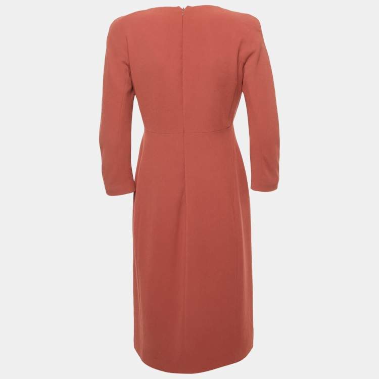 Pre Owned Bottega Veneta Pink Crepe Short Dress M