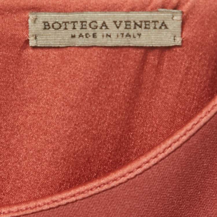 Pre Owned Bottega Veneta Pink Crepe Short Dress M